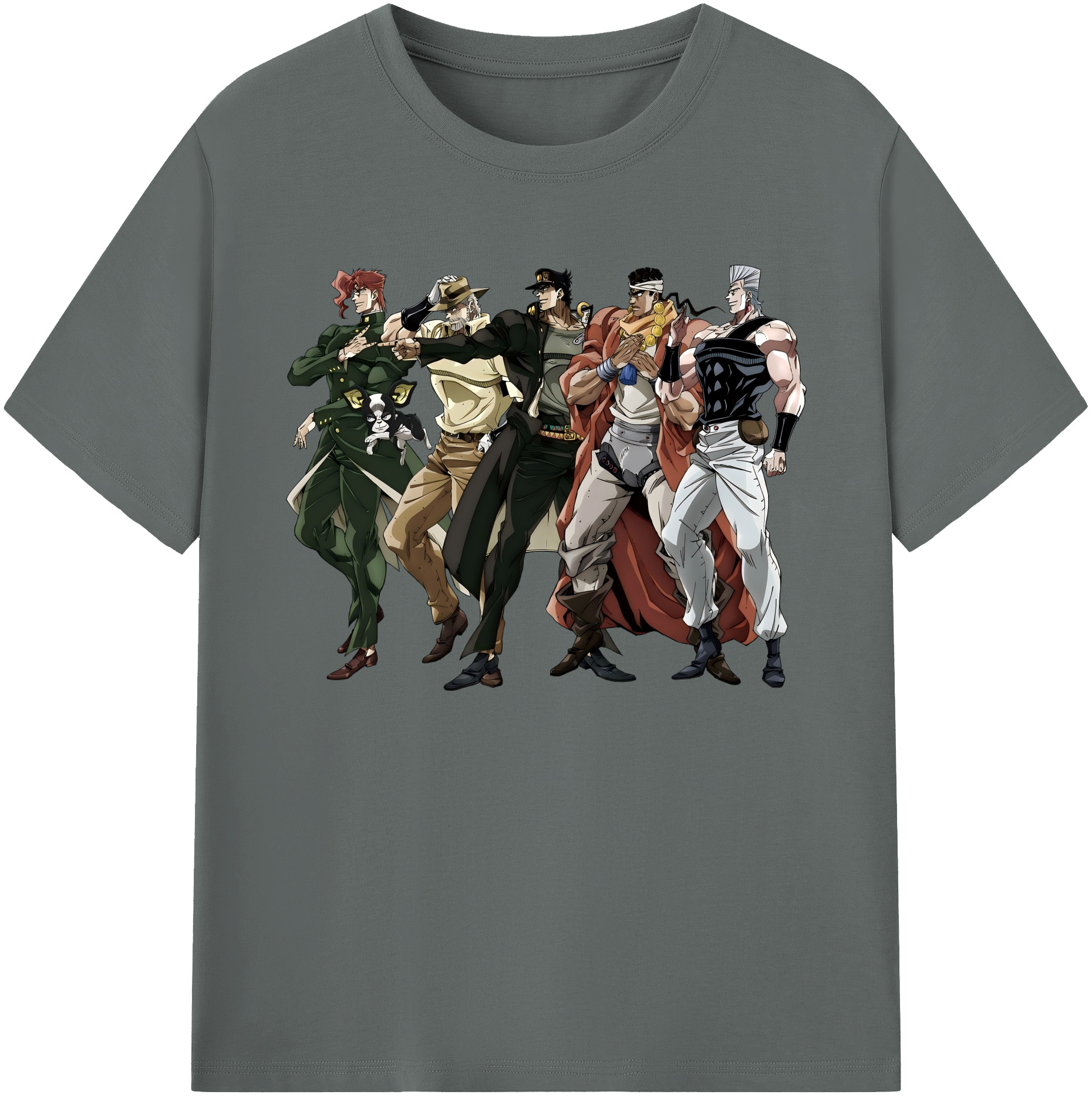 （画像用） ジョジョの奇妙な冒険 JoJo's Bizarre Adventure 綿100％ メンズ半袖Tシャツ｜肌触りやわらか＆通気性